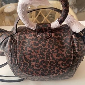 Frye Maddie crossbody leopard print